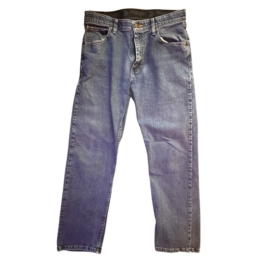 Wrangler Jeans Mens 32x30 Blue Loose Straight Cotton Blend Classic Casualwear